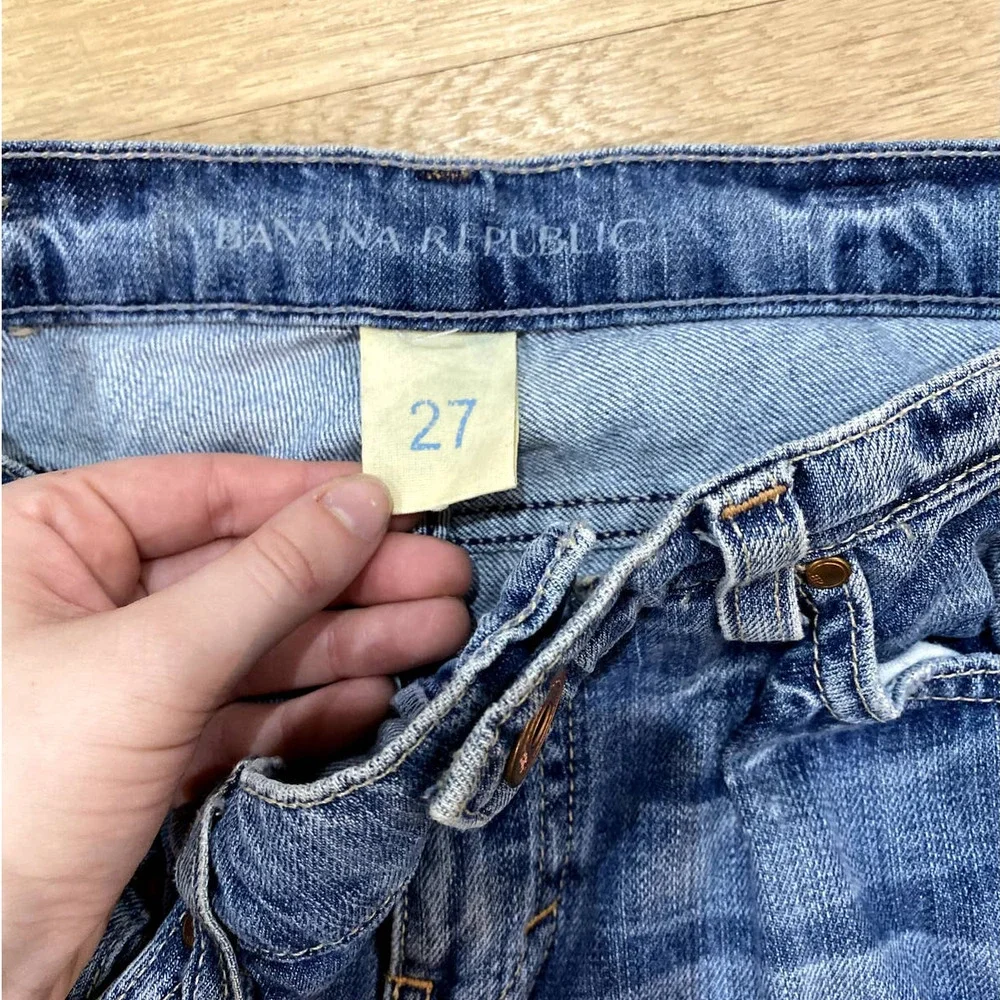 Banana Republic Medium Wash Low Rise Bootcut Denim Jeans size 27 - Picture 4 of 4